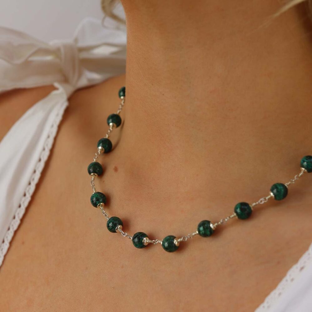 Naja Chrysocolla Necklace Heidi Kjeldsen Jewellers NL1324