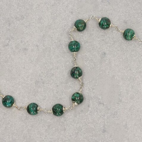 Naja Heidi Kjeldsen Jewellery Green Chrysocolla Necklace NL1324 still