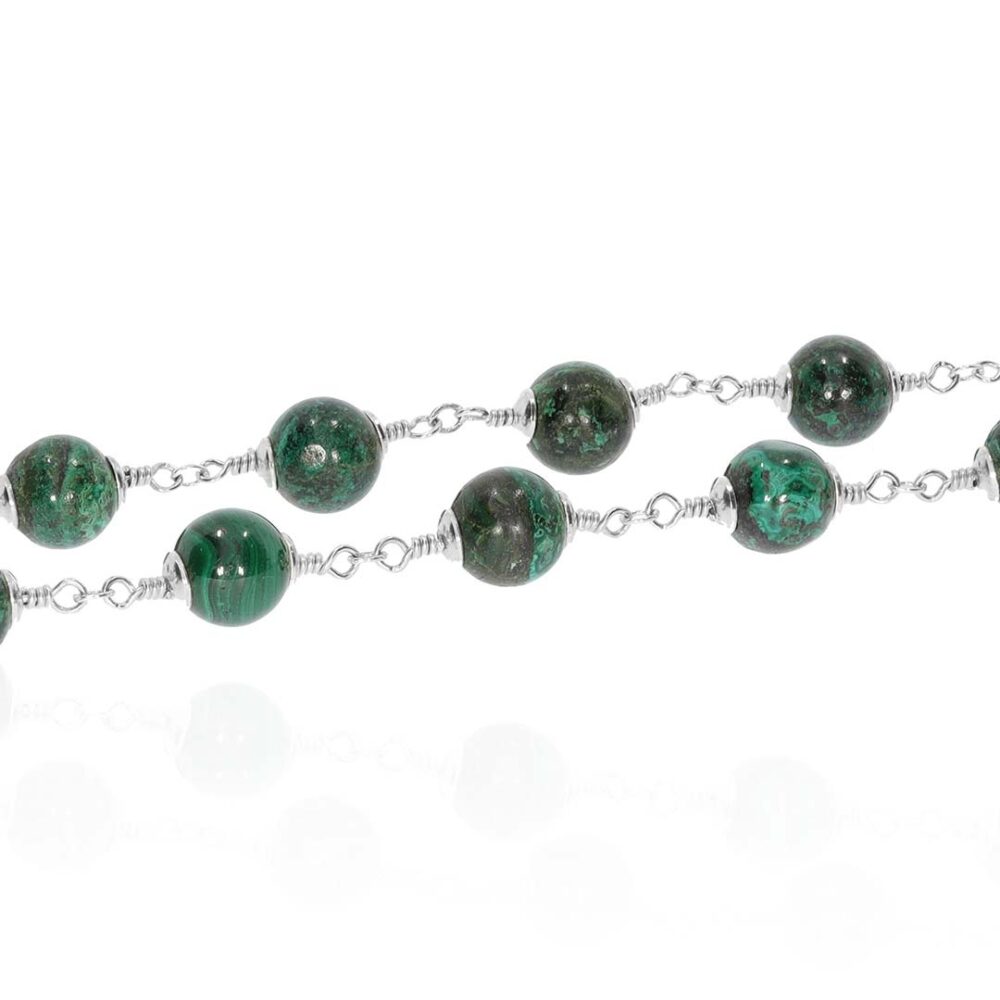 Naja Heidi Kjeldsen Jewellery Green Chrysocolla Necklace NL1324 white