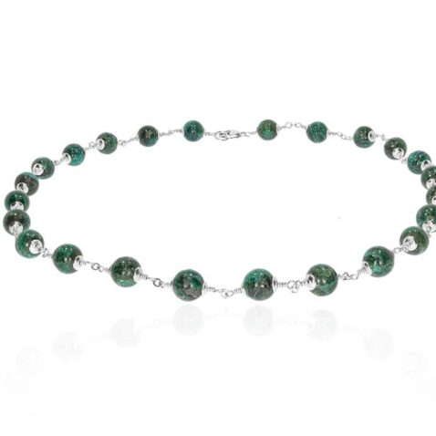 Naja Heidi Kjeldsen Jewellery Green Chrysocolla Necklace NL1324 white1