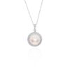 Margit Cultured Pearl and Diamond Pendant Heidi Kjeldsen Jewellery P1700 white