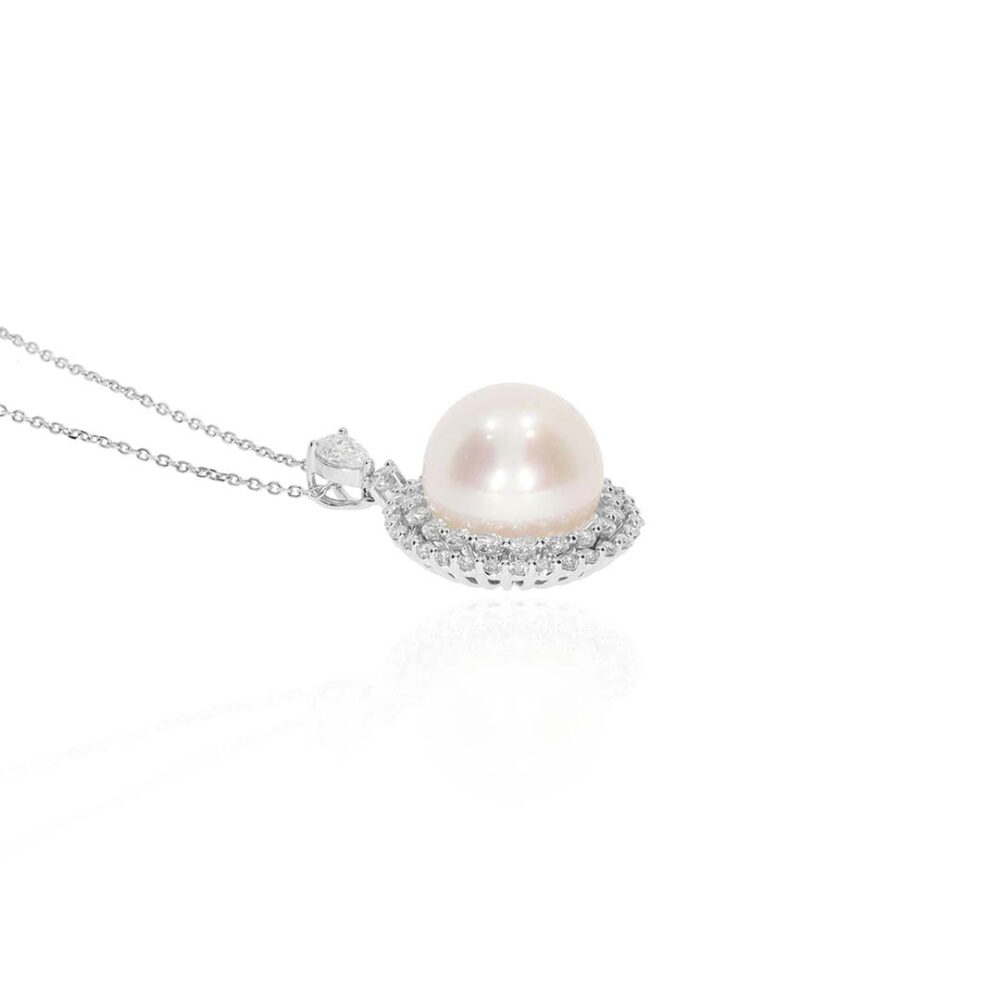 Margit Cultured Pearl and Diamond Pendant Heidi Kjeldsen Jewellery P1700 white1