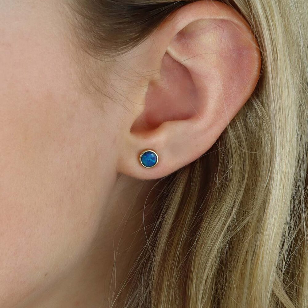 Per Black Opal Earrings Heidi Kjeldsen Jewellery ER4995 Model