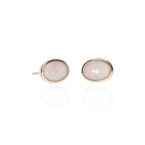 Per Opal Oval Earrings By Heidi Kjeldsen Jewellery ER5122 white