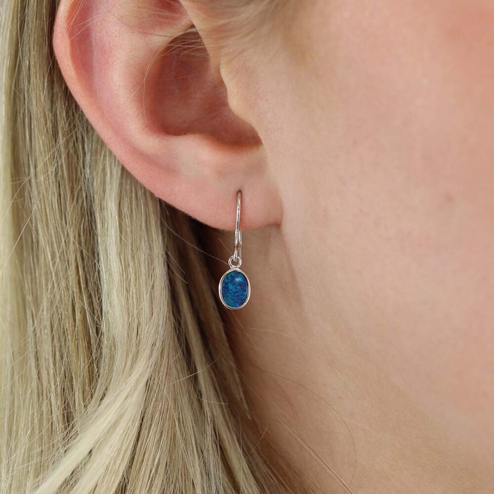 Per Opal Silver Drop Earrings Heidi Kjeldsen Jewellers ER5106