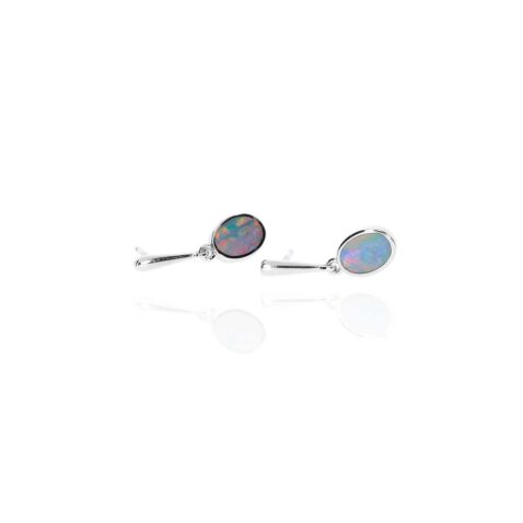 Per Opal Silver Drop Earrings Heidi Kjeldsen Jewellery ER5113 white