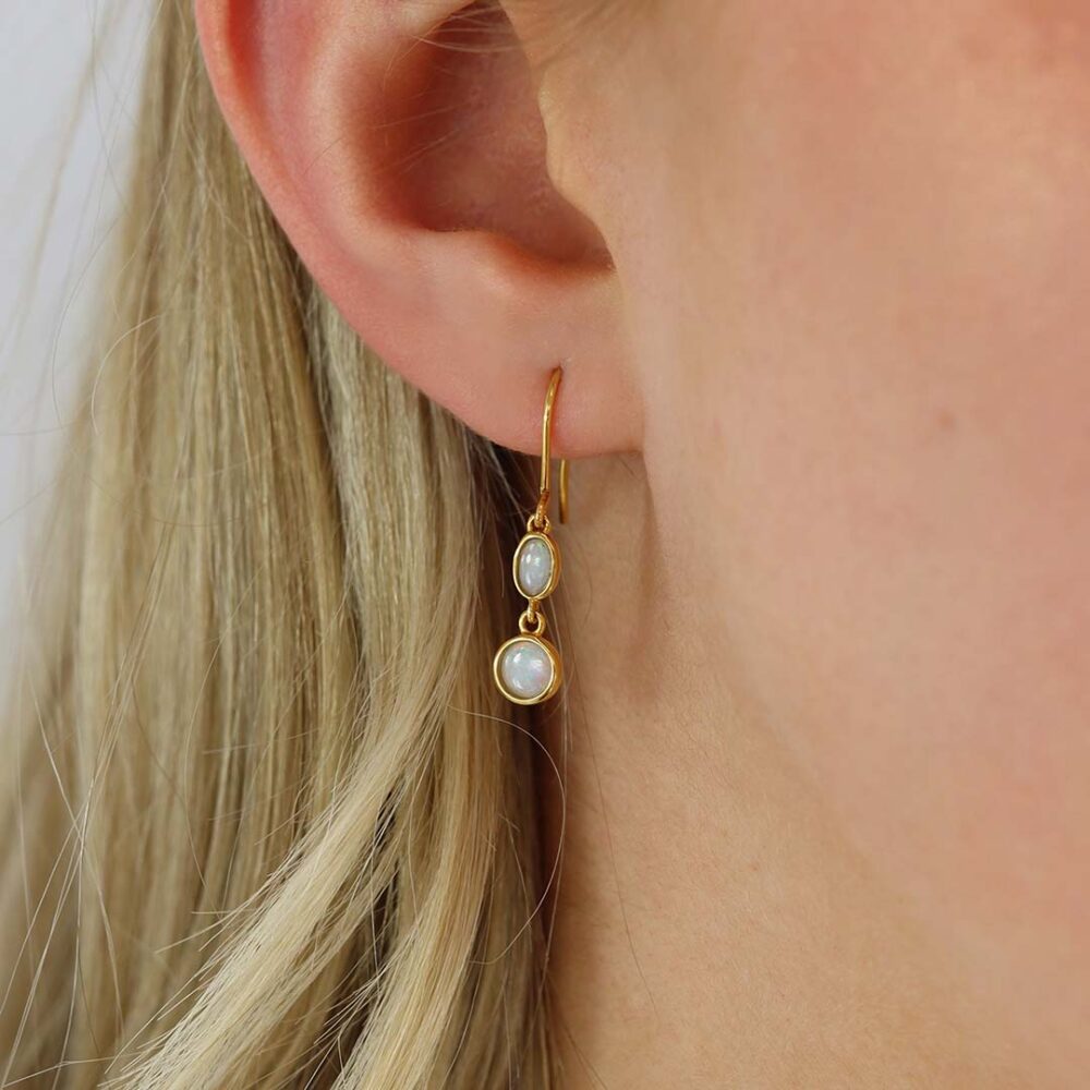 Per White Opal Drop Earrings Heidi Kjeldsen Jewellers ER5124