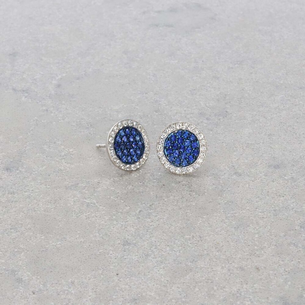 Sara Sapphire Cluster Earrings Heidi Kjeldsen Jewellery ER5047 still