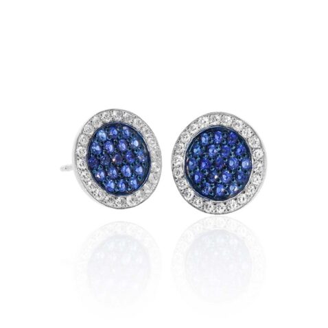 Sara Sapphire Cluster Earrings Heidi Kjeldsen Jewellery ER5047 white