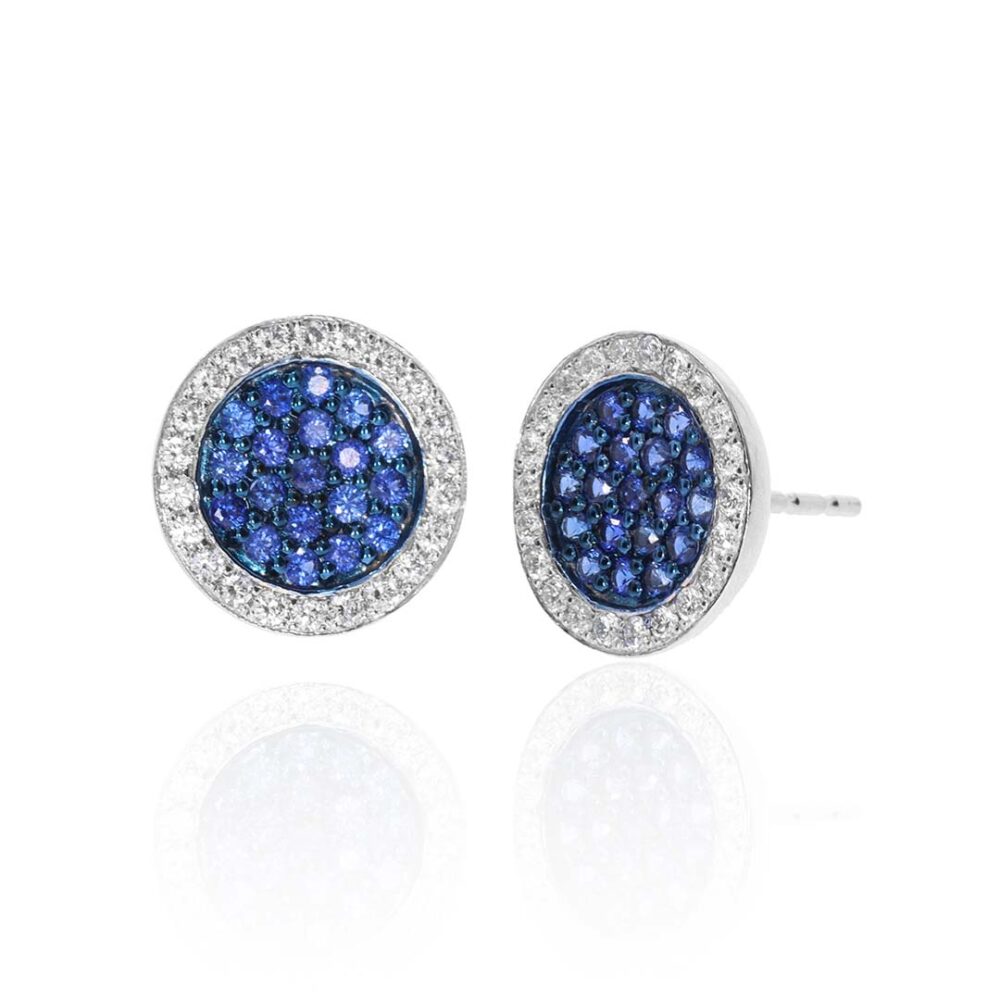 Sara Sapphire Cluster Earrings Heidi Kjeldsen Jewellery ER5047 white1