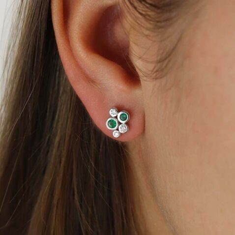 Trine Emerald Bubble Earrings Heidi Kjeldsen Jewellers ER5055A (1)