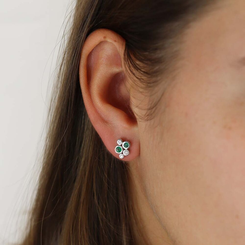 Trine Emerald Bubble Earrings Heidi Kjeldsen Jewellers ER5055A