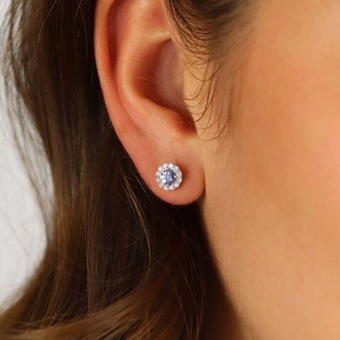 Viola Tanzanite Cluster Earrings Heidi Kjeldsen Jewellers ER5056A (1)