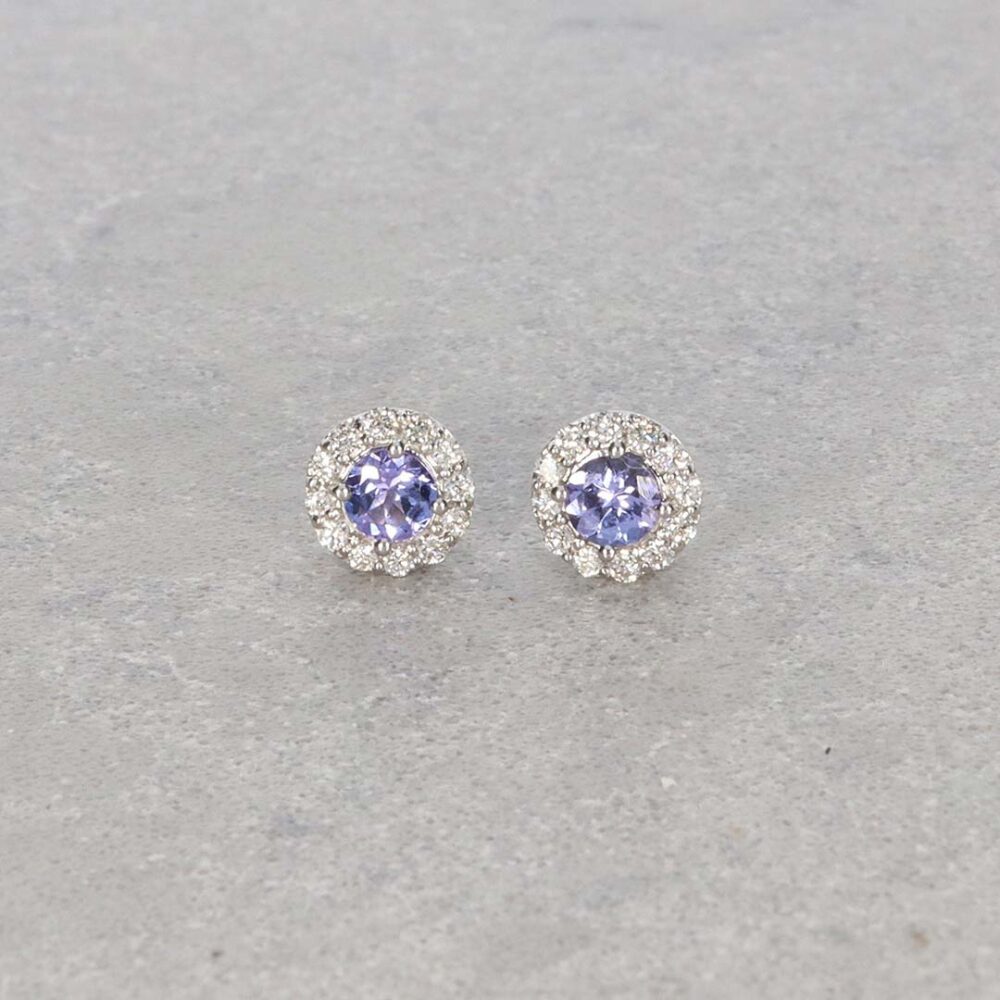 Viola Tanzanite Cluster Earrings by Heidi Kjeldsen Jewellery ER5056 still