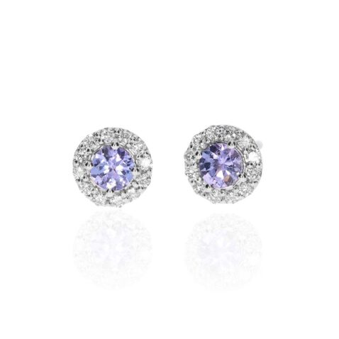 Viola Tanzanite Cluster Earrings by Heidi Kjeldsen Jewellery ER5056 white1