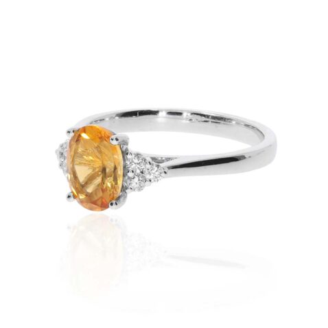 Dorit Citrine Diamond Ring Heidi Kjeldsen Jewellery R4994 white1