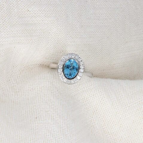 Freja Blue Topaz Diamond White Gold Ring Heidi Kjeldsen Jewellery R4990 still