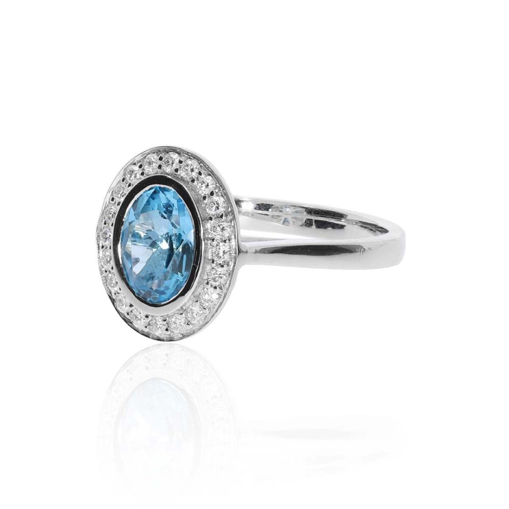 Freja Blue Topaz Diamond White Gold Ring Heidi Kjeldsen Jewellery R4990 white1