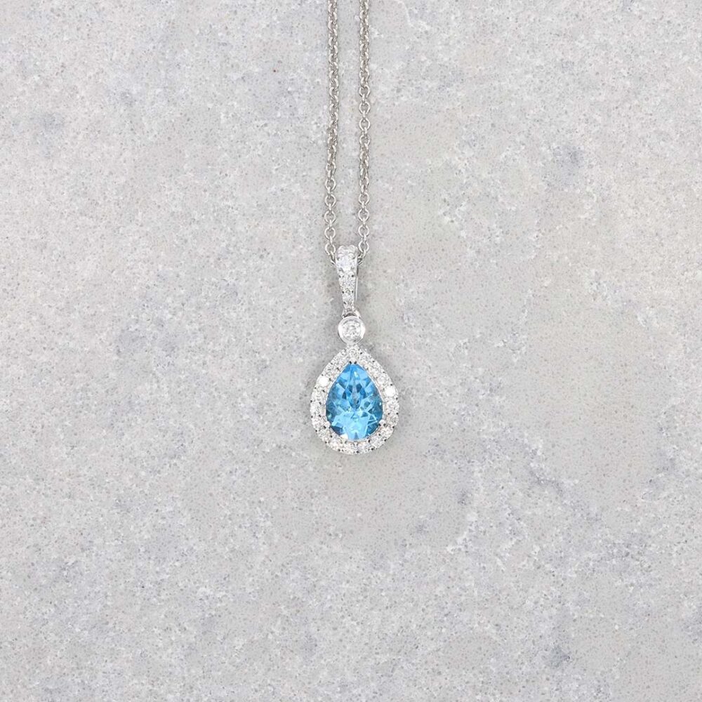 Freja Blue Topaz Sapphire and Diamond Pendant Heidi Kjeldsen Jewellers P1723 still1