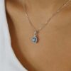 Freja Blue Topaz and Sapphire Reverisible Pendant Heidi Kjeldsen Jewellers P1725