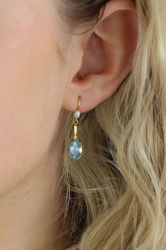 Casper Turquoise Silver Earrings Heidi Kjeldsen jewellery ER5018 Model