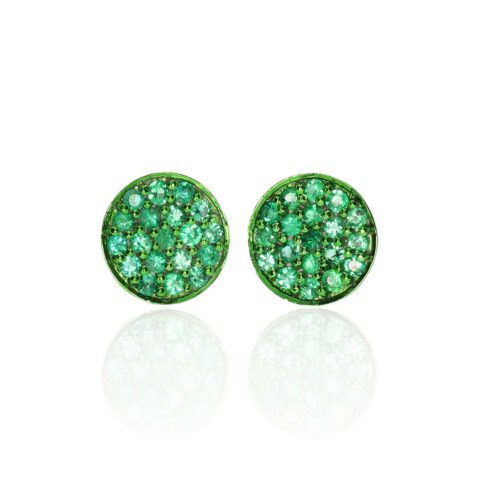 Jette Emerald Circle Earrings Heidi Kjeldsen Jewellery ER6000 white