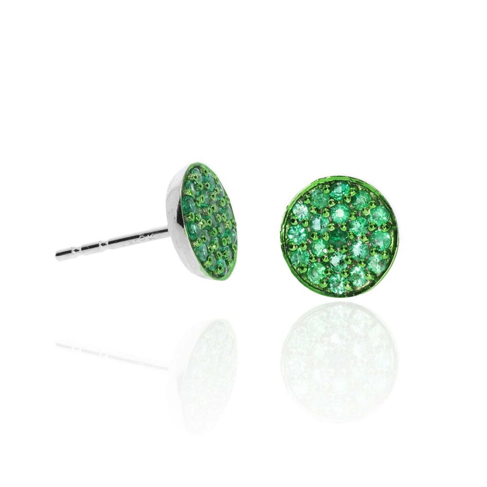 Jette Emerald Circle Earrings Heidi Kjeldsen Jewellery ER6000 white1