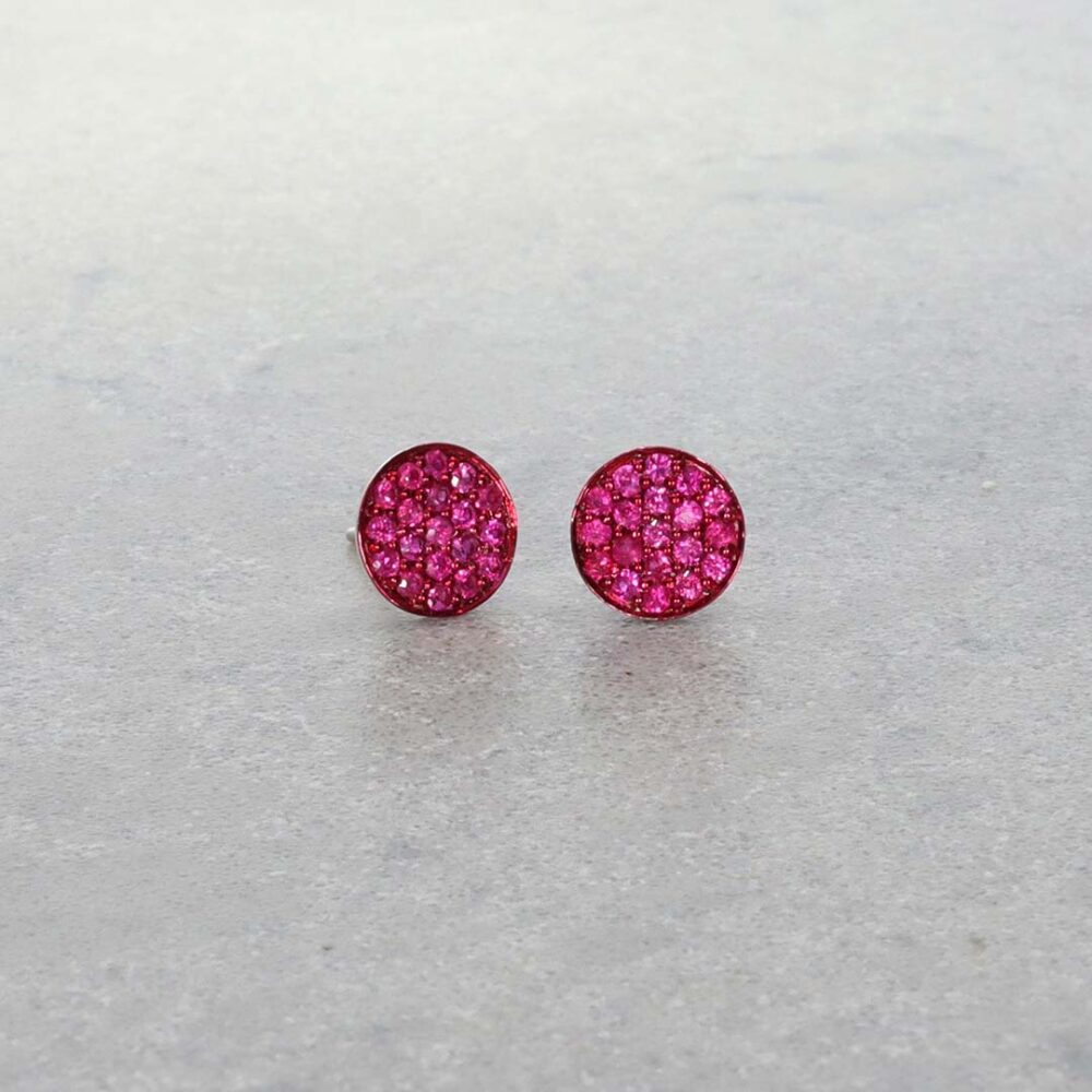 Mathilde Ruby Circle Earrings Heidi Kjeldsen Jewellery ER6001 still