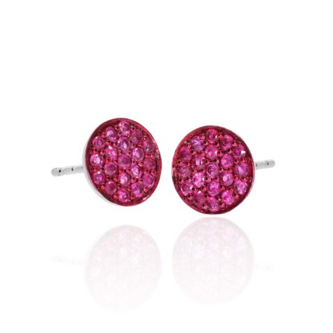 Mathilde Ruby Circle Earrings Heidi Kjeldsen Jewellery ER6001 white