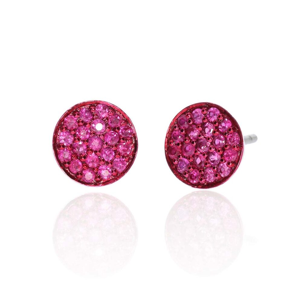 Mathilde Ruby Circle Earrings Heidi Kjeldsen Jewellery ER6001 white1