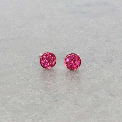 Mathilde Ruby Circle Earrings Heidi Kjeldsen Jewellery ER6003 still