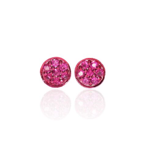 Mathilde Ruby Circle Earrings Heidi Kjeldsen Jewellery ER6003 white3