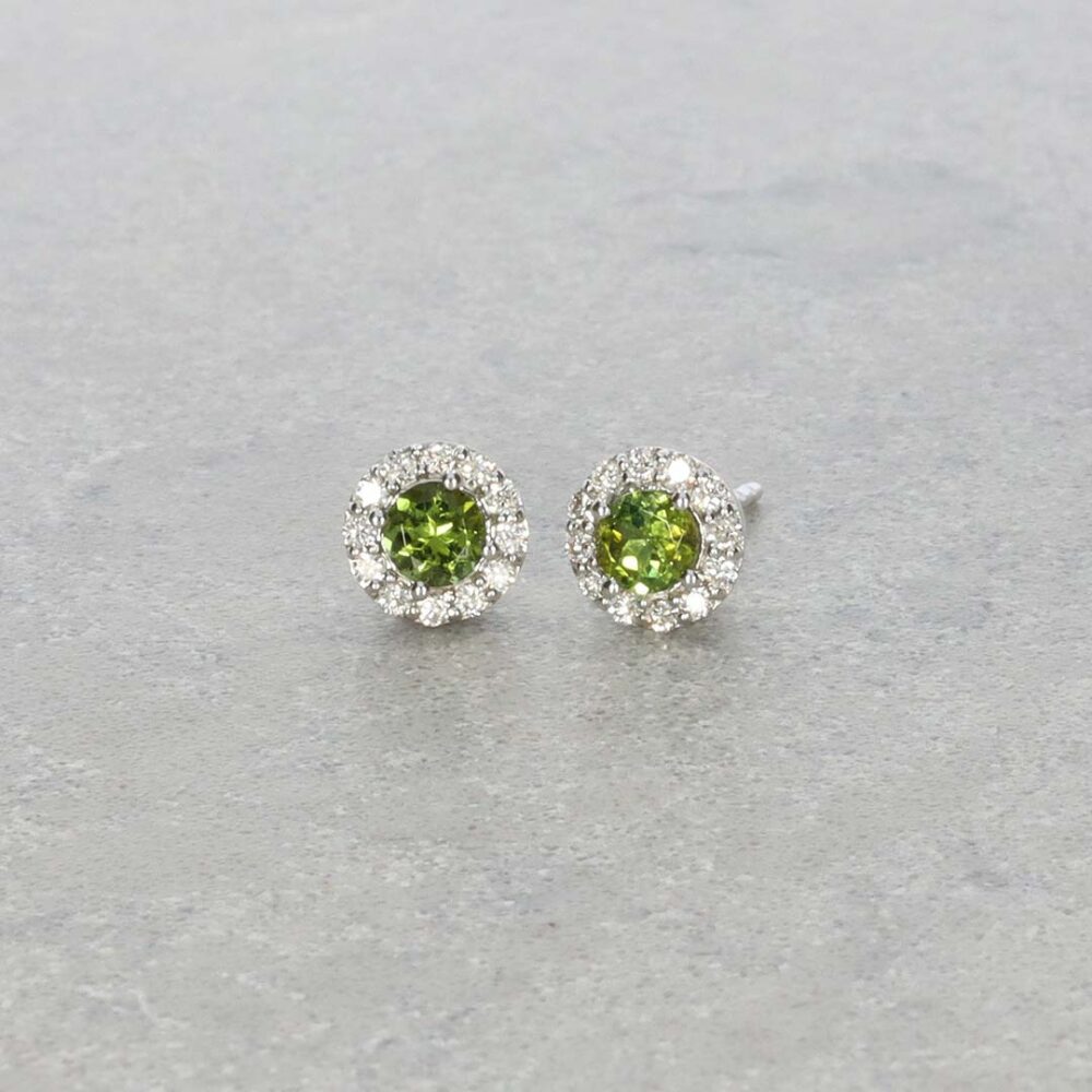 Nanna Peridot Diamond Cluster Earrings Heidi Kjeldsen Jewellery ER6006 still