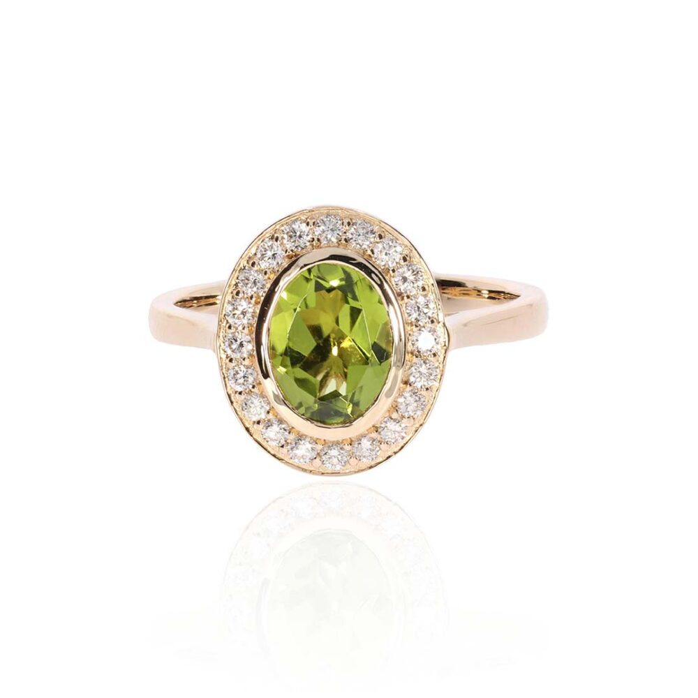 Nanna Peridot Diamond Ring Heidi Kjeldsen Jewellers R4993 white