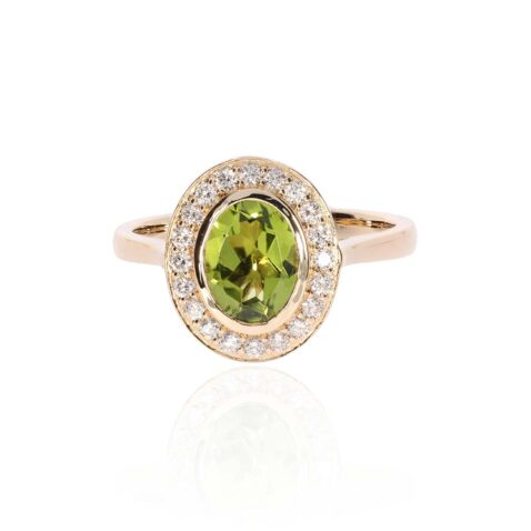 Nanna Peridot Diamond Ring Heidi Kjeldsen Jewellers R4993 white