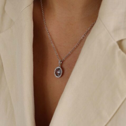 Sara Grey Sapphire and Diamond Pendant Heidi Kjeldsen Jewelelrs P1722