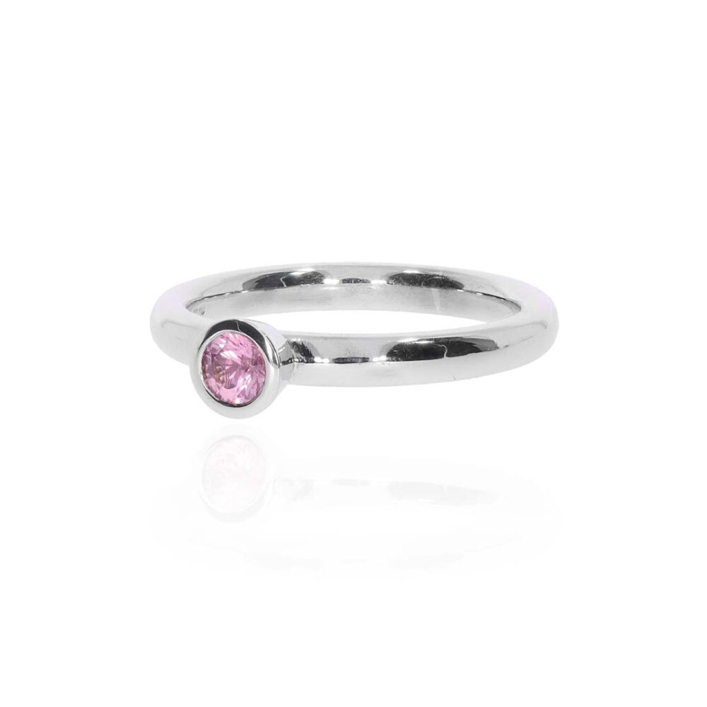 Sara Pink Sapphire Stacking Ring Heidi Kjeldsen Jewellery R5005 white1