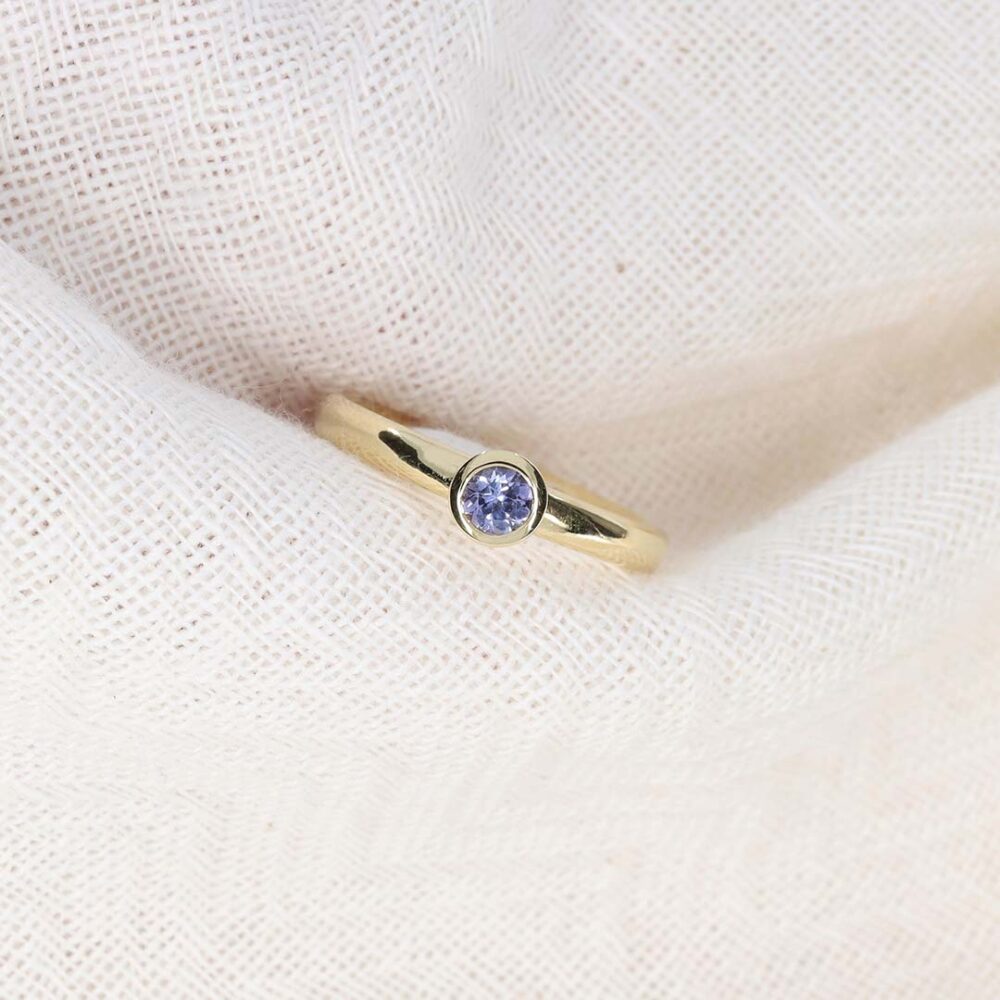 Sara Violet Sapphire Stacking Ring R5006 Heidi Kjeldsen Jewellery still