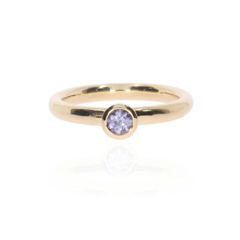 Sara Violet Sapphire Stacking Ring R5006 Heidi Kjeldsen Jewellery white