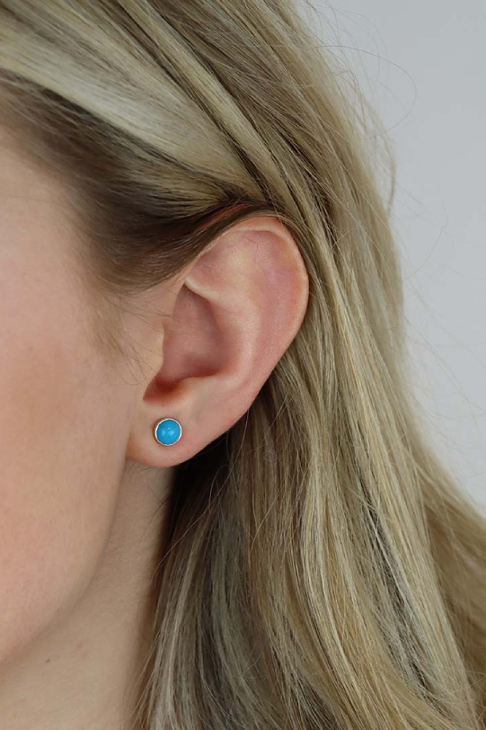 Casper Turquoise Silver Earrings Heidi Kjeldsen jewellery ER5018 Model