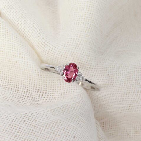 Alma Pink Tourmaline White Topaz Silver Ring Heidi Kjeldsen Jewellery R1852 R5022 still