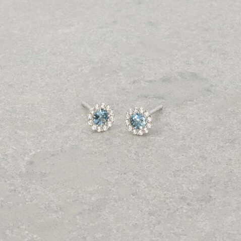 Asta Aquamarine Cluster Silver Earrings Heidi Kjeldsen Jewellery ER4977 ER6053 still