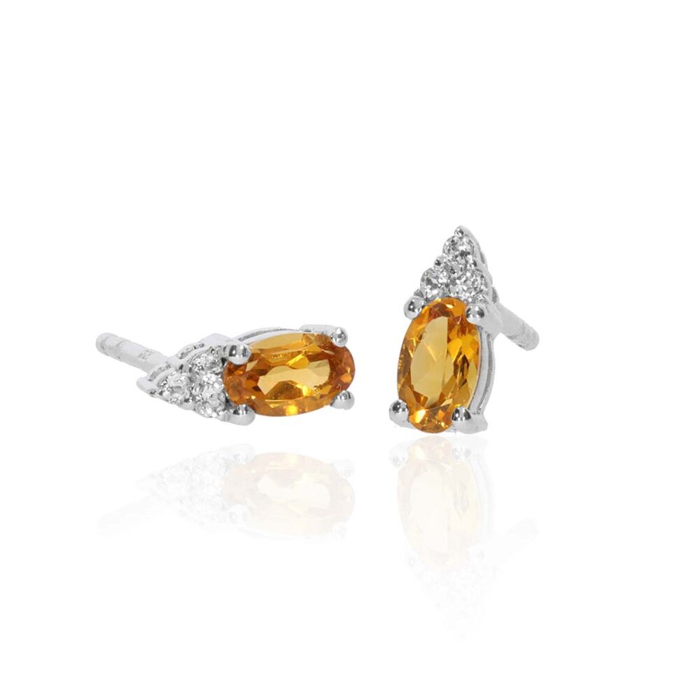 Dorit Citrine Earrings Heidi Kjeldsen Jewellery ER4858 ER6062 white