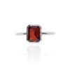 Lisbet Garnet Octagonal Ring Heidi Kjeldsen Jewellers R1865 R5017 white