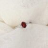 Lisbet Garnet White Topaz Silver Ring Heidi Kjeldsen Jewellery R1849 R5020 still