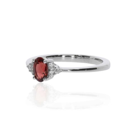 Lisbet Garnet and White Topaz ring Heidi Kjeldsen Jewellers R1849 R5020 side