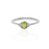Nanna Peridot White Topaz Silver Ring Heidi Kjeldsen Jewellery R1846 R5021 white