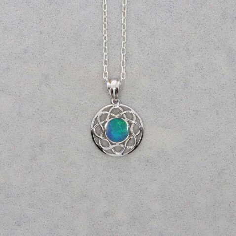 Per Opal Celtic Silver Pendant Heidi Kjeldsen jewellery P1714 still