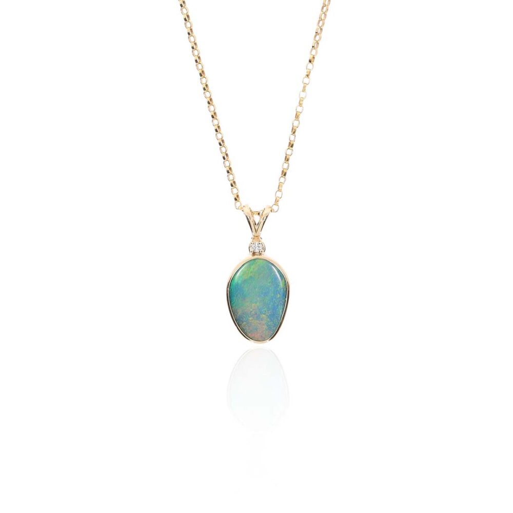 Per Opal Gold Pendant Heidi Kjeldsen jewellery P1717 white1