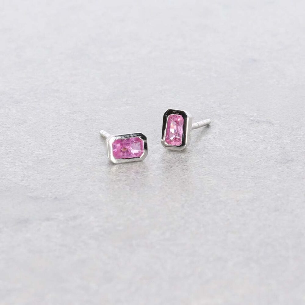 Sara Pink Sapphire Earrings Heidi Kjeldsen Jewellery ER6011 still